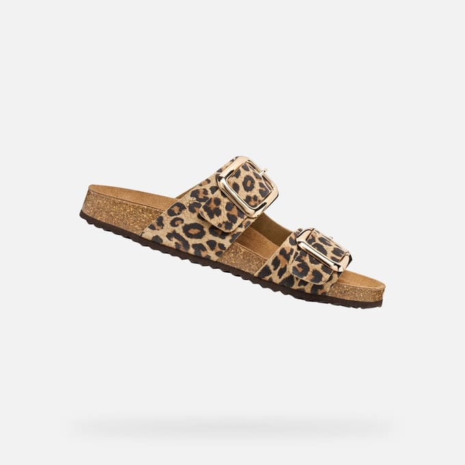 GEOX BRIONIA R DAMES Sandalen - LEER - Maat 38