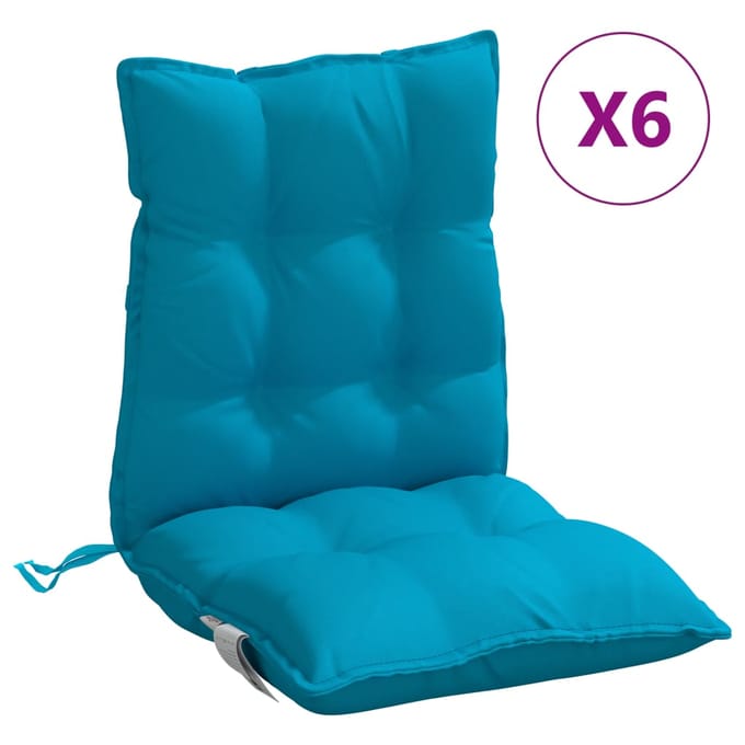 vidaXL - Buitenkussen - 6 - st - Blauw - 100 - x - 50 - x - 7 - cm