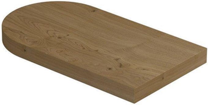 INK Play 2 planchet - 40x22x3.2cm - blinde bevestiging - links en rechts afgerond - MDF Fineer Natur