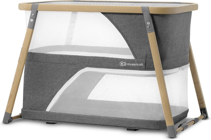 Kinderkraft SOFI - Reisbedje 4in1 - Box - Wiegje - Ingeklapt - Grijs