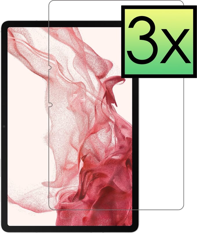 Screenprotector - 3 Stuks - Geschikt voor Samsung Galaxy Tab S8 Plus - Extra Sterk - Beschermglas - Gehard Glas - Tempered Glass - Screen Protector - Bescherm Cover