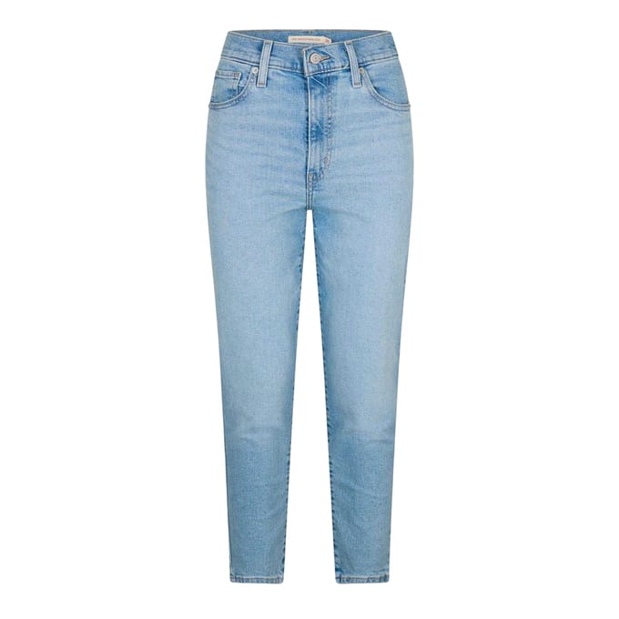 Levis Dames Straight Leg Mom Jeans (Blauw)