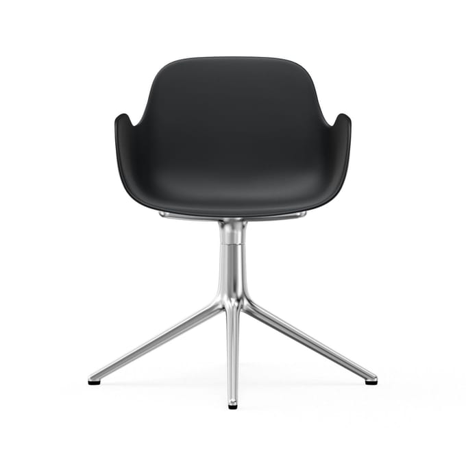 Normann Copenhagen - Form Draaifauteuil - zwart - aluminium