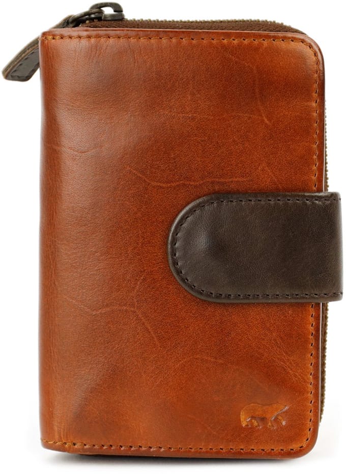 Bear Design Loet Ritsportemonnee - Cognac / Bruin