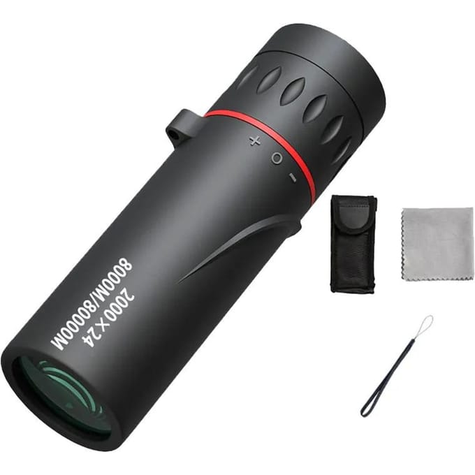 2000x24 Monoculair Telescoop Mini Draagbaar HD Lage Lichtsterkte Verrekijker Waterdicht Buiten Kamperen Klimmen Vogelspotten Telescopen