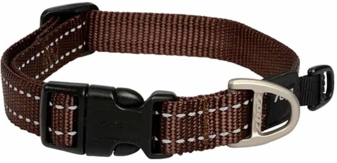 Rogz For Dogs Nitelife Hondenhalsband - 11 mm x 20-32 cm - Choco