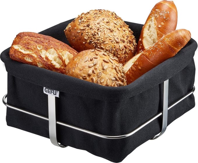 GEFU Broodmand Brunch - zwart - 22x22cm