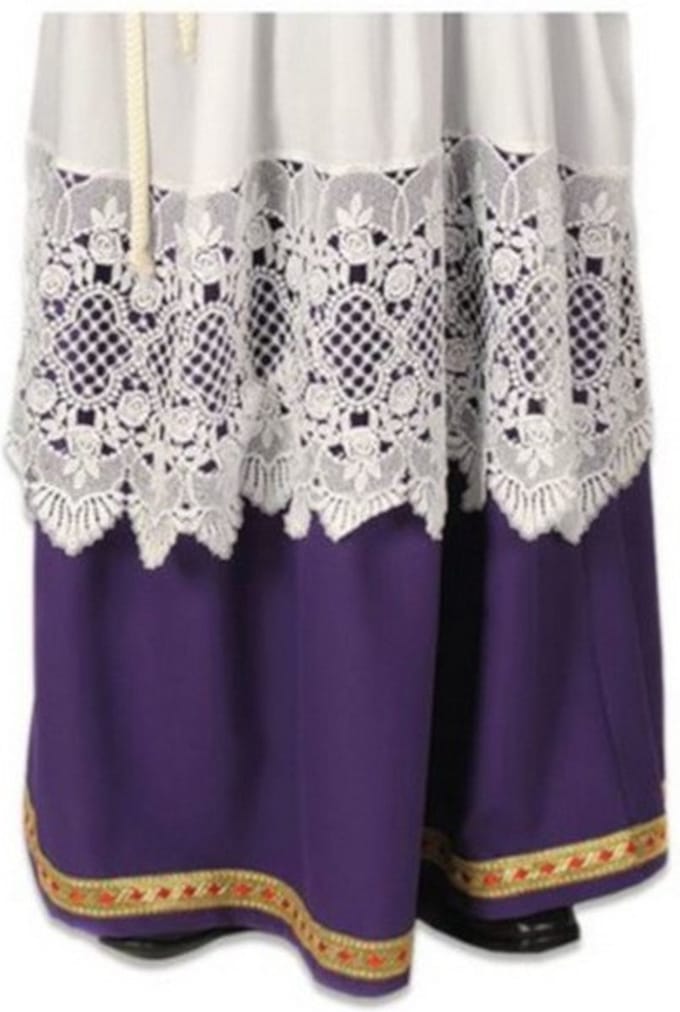 broekrok Sint polyester paars one-size