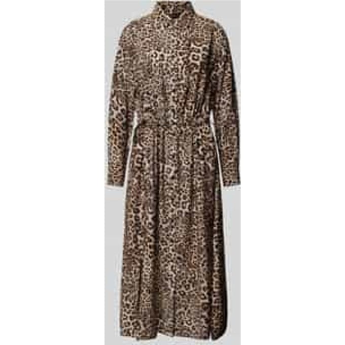 Midi-jurk met doorknoopsluiting