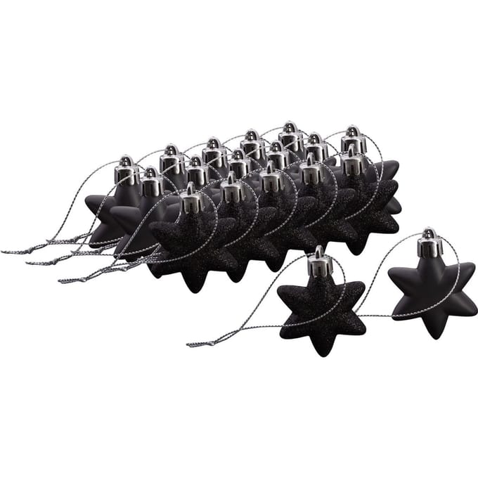 Kerststerren van kunststof - Zwart