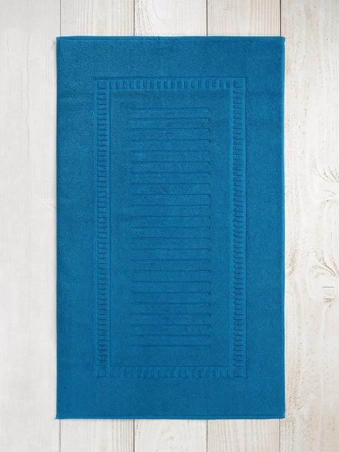 De Witte Lietaer Dolce Badmat 60 x 100 cm - Egyptisch katoen/blauw