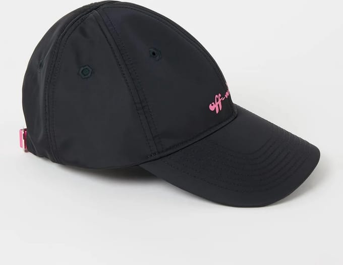 Off-White Off Script pet met logo - Zwart/ Roze - One Size