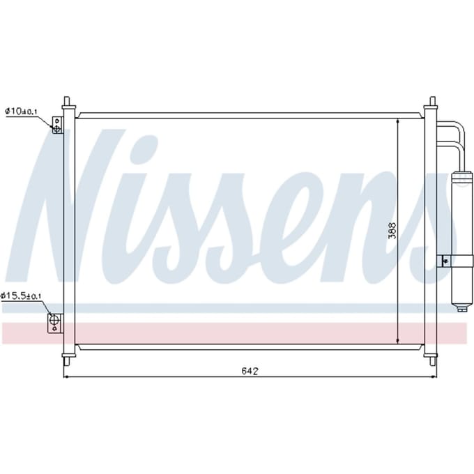 Condensator, airconditioning NISSENS 940121