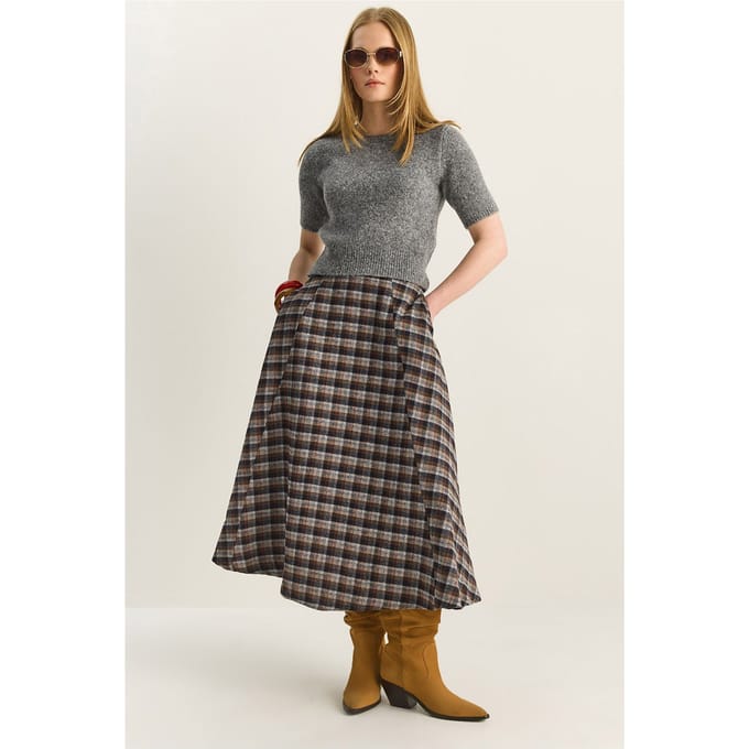 Hoge Taille Midi Rok