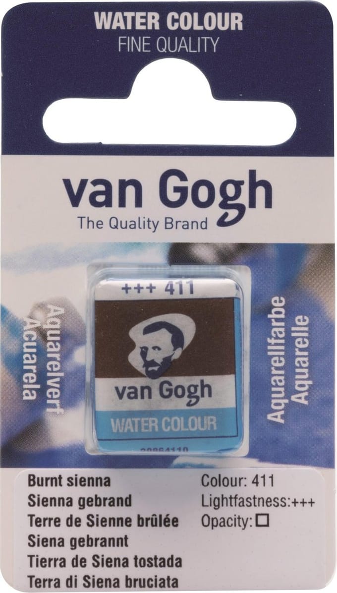 Aquarelverf - 411 Sienna Gebrand - van Gogh - Napje