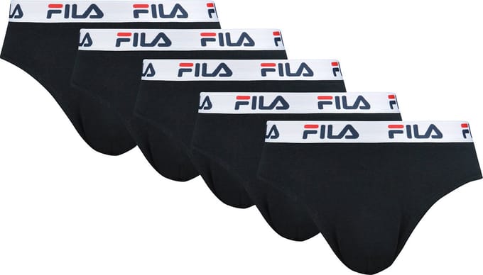 FILA - Basic Logo Brief | 5-Pack | Heren Slip | Maat S - Zwart