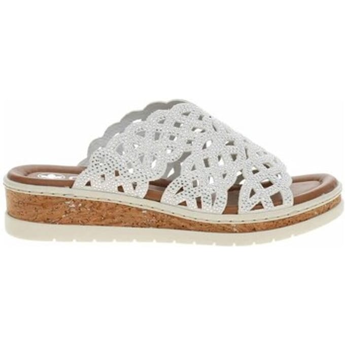 Rieker Slipper V4189-80 Wit