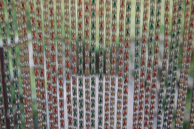 Vliegengordijn Lazio 2, 90x210 cm. Groen-bruin-geel