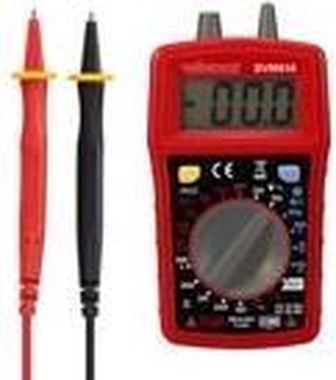 Velleman DIGITALE MULTIMETER - CAT III 300 V / CAT II 500 V - 10 A - 1999 COUNTS - NCV / LED / DATA HOLD / ACHTERGRONDVERLICHTING / ZOEMER