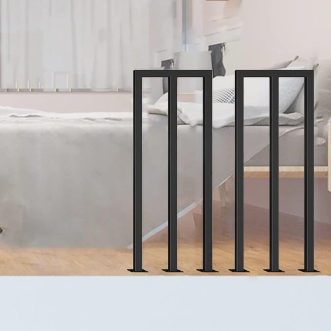 Trapleuning Kit - Veiligheidsreling - Binnentrap Veiligheid - Smeedijzeren Constructie - 45 cm M-vorm