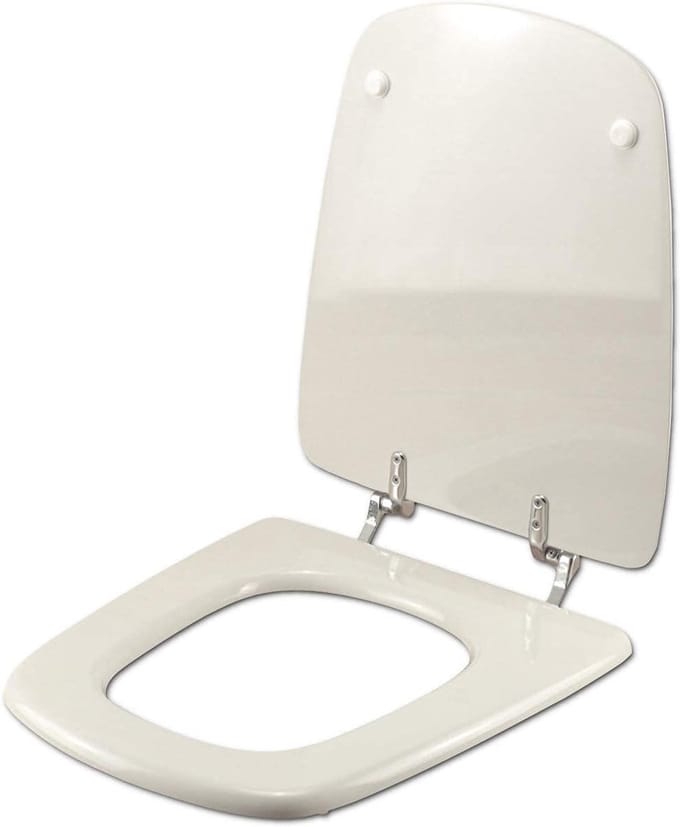 Toiletbril - WC Deksel - Badkamer Vernieuwing - D-vorm polyester - Wit