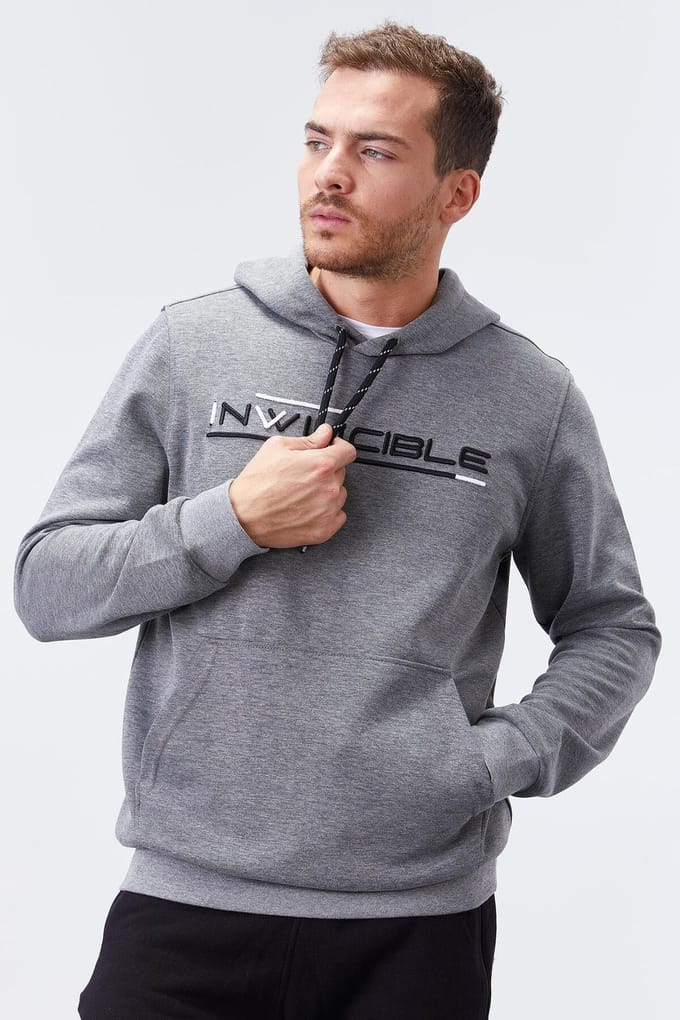 Heren Bedrukte Hoody met Zak
