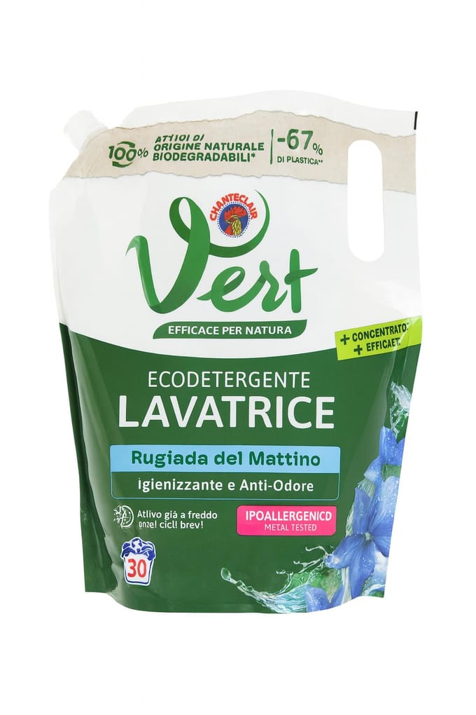 Lessive liquide lavatrice ecodetergente 1.2 l recharge - chante clair