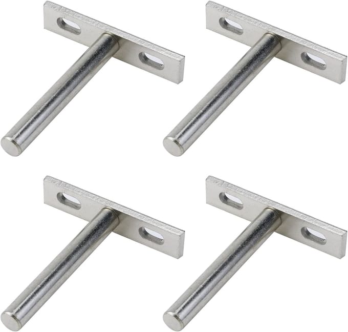 Daity 4-pack - zwevende plankbeugels - 5 inch blinde plankbeugels - doe-het-zelfproject onzichtbare ophangbeugels
