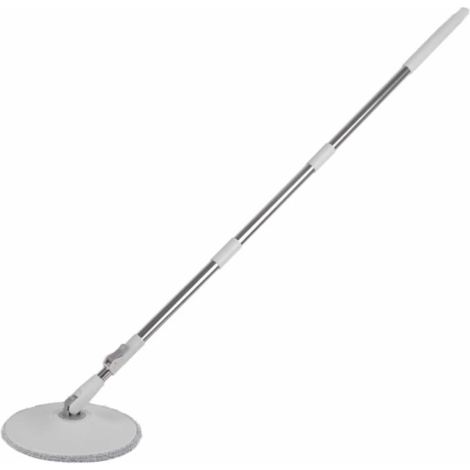 Ensemble de serpillière Séparation des eaux usées Lavage à la main sans effort Utilisation double humide et sèche Serpillière en acier inoxydable pour le nettoyage Ensemble de serpillière blanc avec Mop Set with 2 Pads blanc