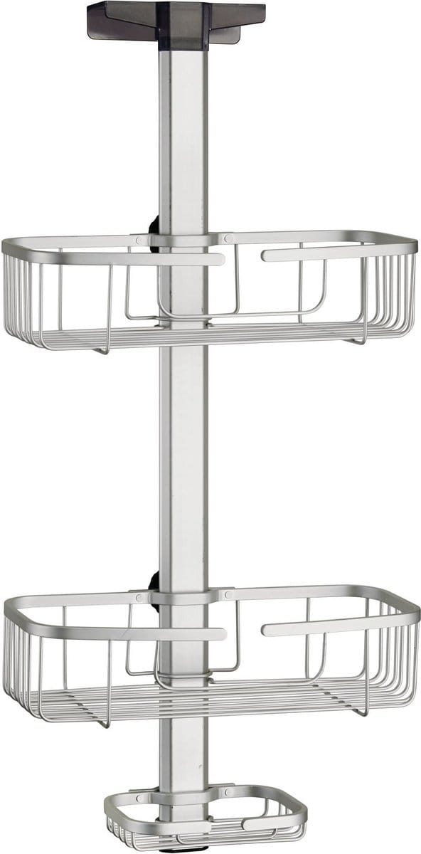 iDesign Doucherek hangend - Zilver - Ophangen zonder boren, Verstelbaar