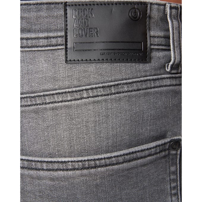 Duck and Cover Rechte Jeans Heren (Grijs)