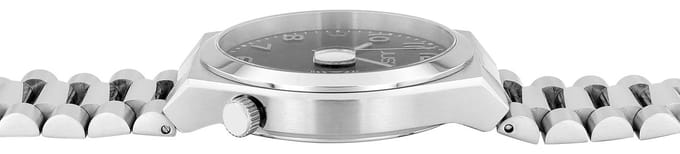 JUST Herenhorloge roestvrij staal zilverkleurig, datumweergave