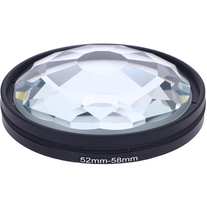 58mm Kaleidoscoop Filter Speciale Effecten Camerafilter met 52MM-58MM Adapterring Compatibel met gray