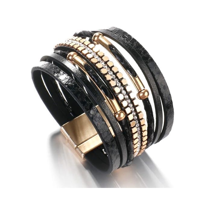 Sorprese Armband - Earth Black - Armband Dames - Wikkelarmband - Cadeau - Model T