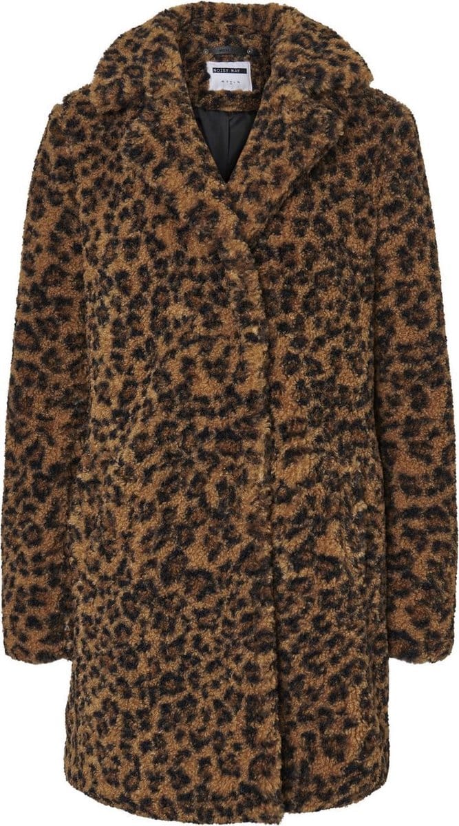 NOISY MAY NMGABI L/S JACKET Tobacco brown Leopard Dames Jas - Maat S