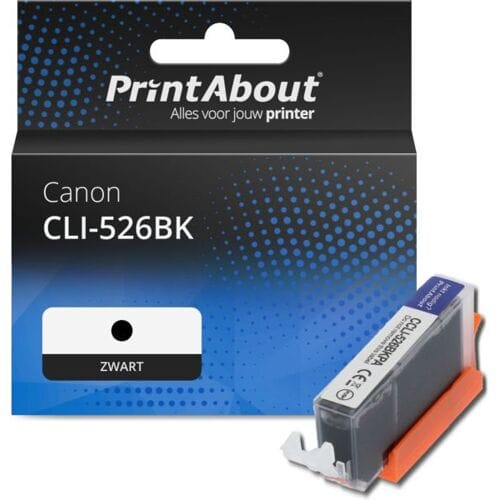 PrintAbout Inktcartridge CLI-526BK Zwart geschikt voor Canon