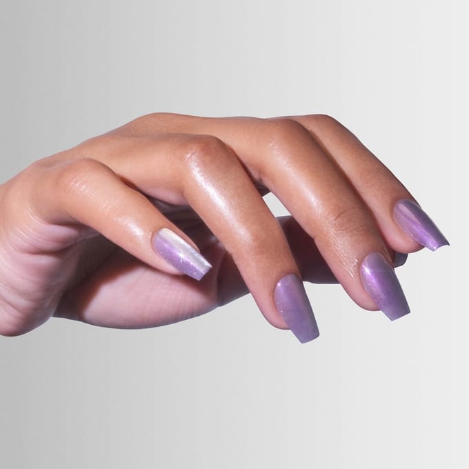 Artistic Nail Design Colourluxe Press On Tips ' Forever A Risk Taker ' ( Short Coffin )