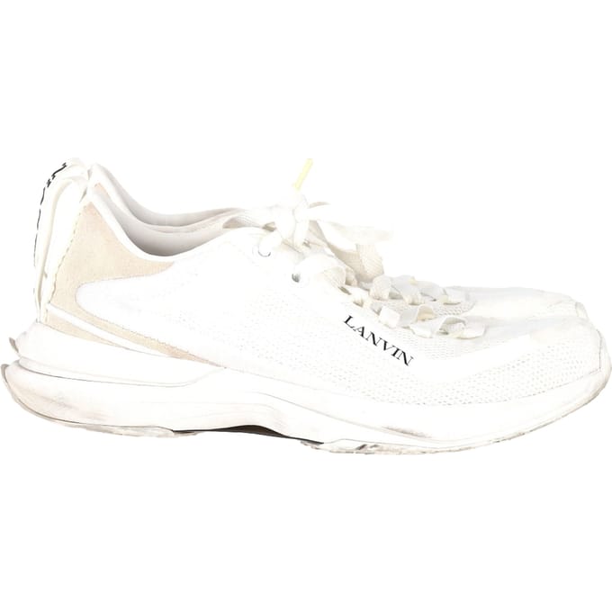Lanvin L-I Veterschoenen in Witte Mesh