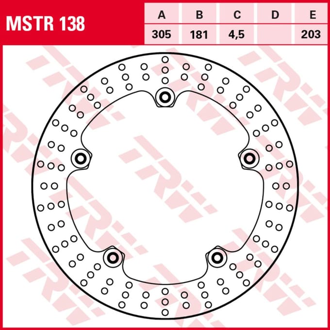 Remschijf TRW MSTR138, 1 Stuk