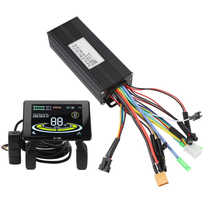 Borstelloze Motor Controller Kit met LCD Display Paneel Aluminiumlegering Sinusgolf 3 Modus Controller voor 36V750W 36V1000W black