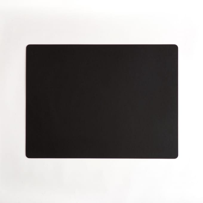 Vacavaliente Placemat & Coasters Rechthoek Placemat - Recycled Leer - 40x30 cm - Zwart
