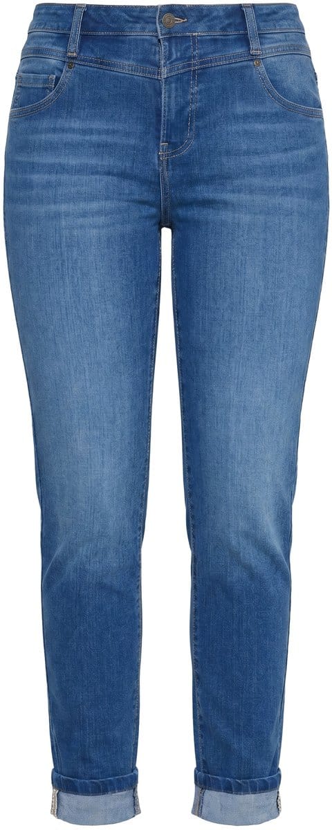 Laurasøn - Dames - Jeans met hoge taille slim - Blauw denim - Maat 36