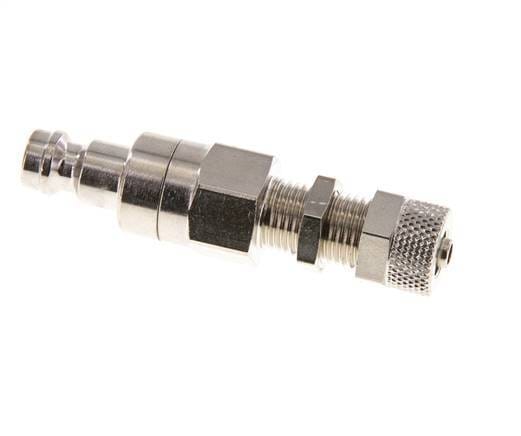 Vernikkeld Messing DN 5 Luchtkoppeling Insteeknippel 4x6 mm Push-On Schotkoppeling Double Shut-Off - CLP5-NB-BN-SV-4