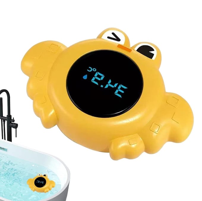 Badthermometer Kinderen - Water Speelgoed - Veilig Baden - Directe Warmtefeedback - 12 cm - Krab-geel