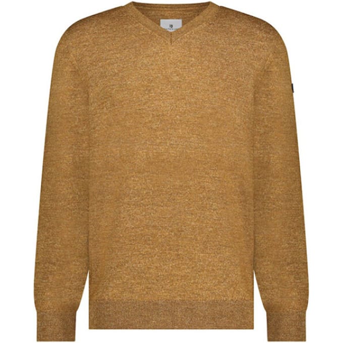 State Of Art Trui V-Hals Oranje Melange - Maat M - Heren - Pullover