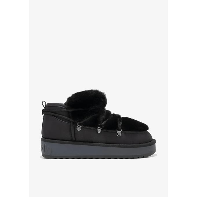 Vrouwen enkelboots met fur D.Franklin Nordic Low