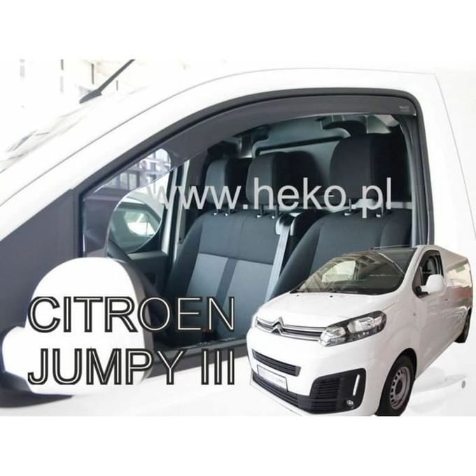 Luchtdeflectoren - J&;J AUTOMOTIVE - Citroen Jumpy - Getint - Versterkt Acryl - Eenvoudige Installatie