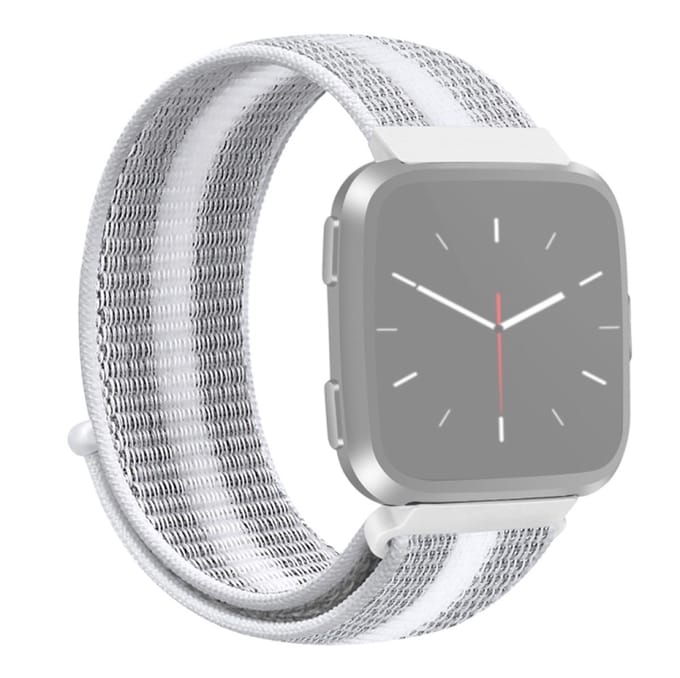 Nylon bandje - geschikt voor Fitbit Versa / Versa 2 - wit