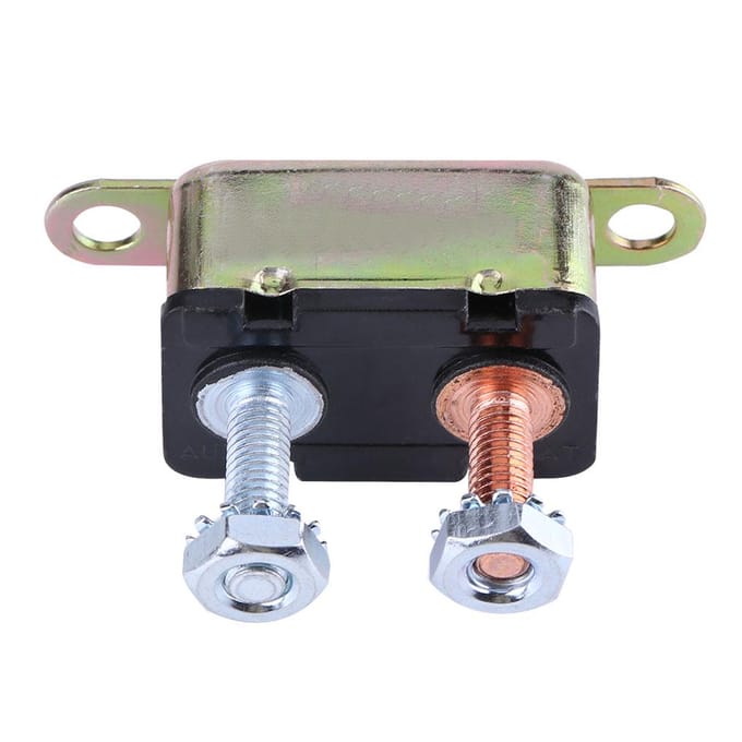50A Auto Automatische Reset Stud Type Stroomonderbreker voor Auto Vrachtwagen RV white