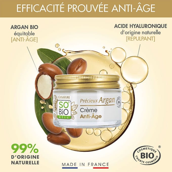 Léa Nature SO BIO étic Précieux Argan Organic Light Anti-Ageing Cream 50 ml